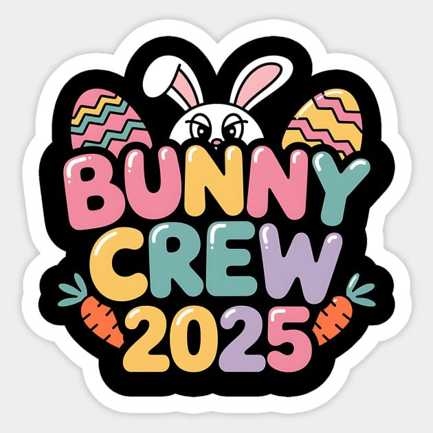 Bunny Crew 2025 Easter Design Sticker by Designed By Marty